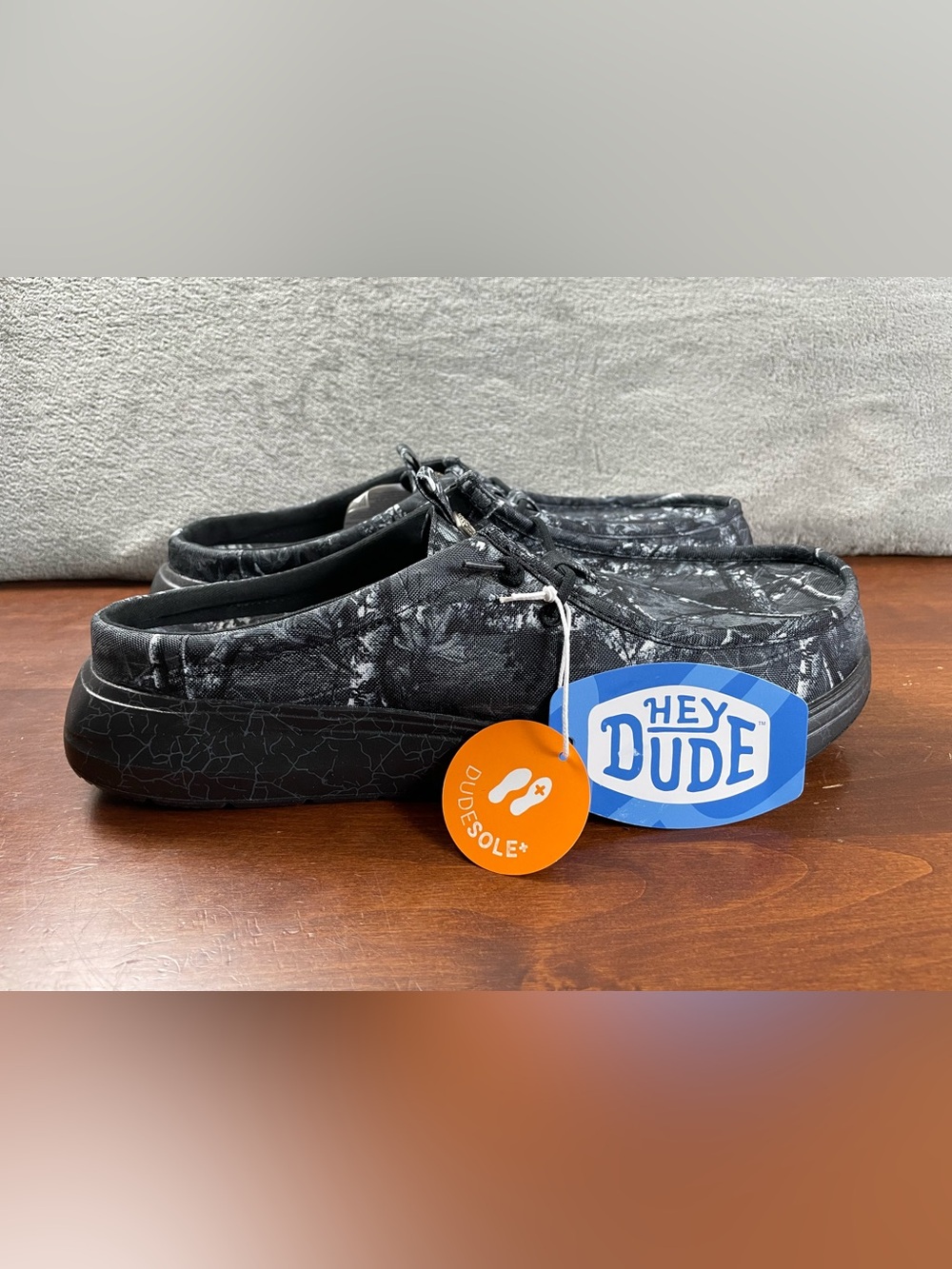 Hey Dude Jelly Roll Wally Comf Slip Limited Edition Black Camo Mens 13 Loafers